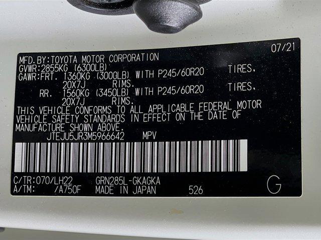 Photo of 2021 Blizzard Pearl Toyota 4Runner