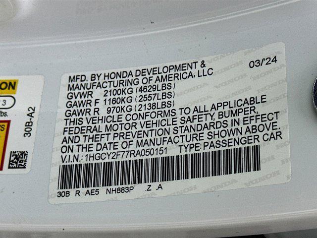 Photo of 2024 Platinum White Pearl Honda Accord Hybrid