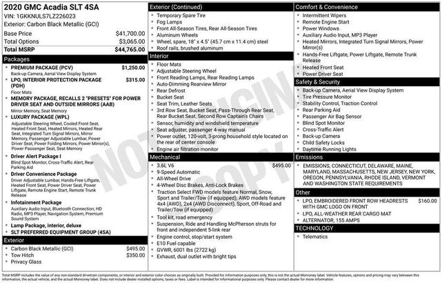 Photo of 2020 Carbon Black Metallic GMC Acadia