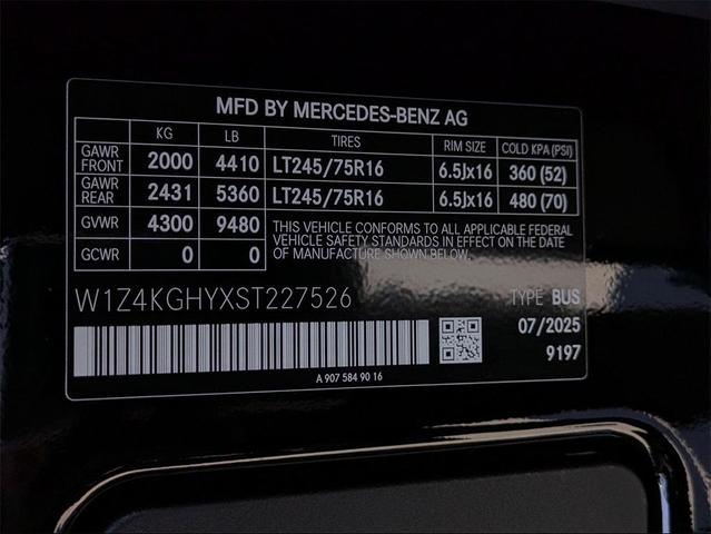 Photo of 2025 Obsidian Black Metallic Mercedes-Benz Sprinter 2500