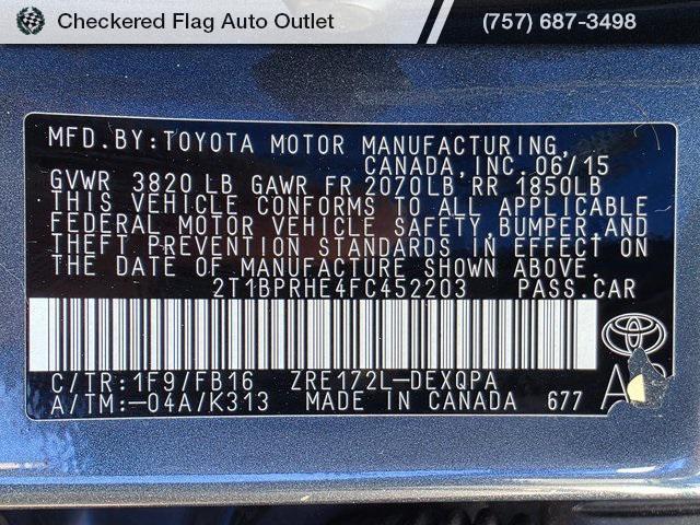 Photo of 2015 Slate Metallic Toyota Corolla