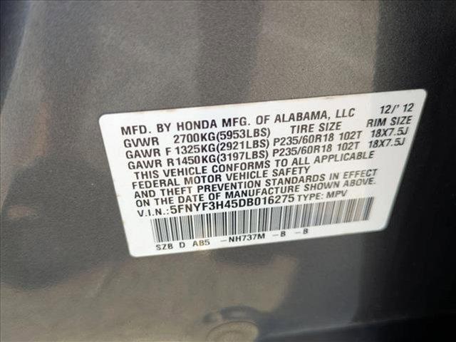 Photo of 2013 Polished Metal Metallic Honda Pilot