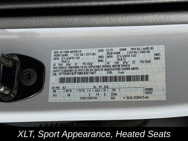 Photo of 2021 White Ford F-150
