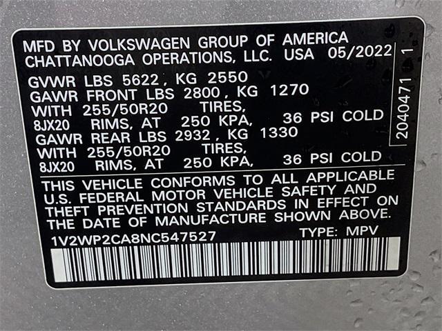 Photo of 2022 Pyrite Silver Metallic Volkswagen Atlas