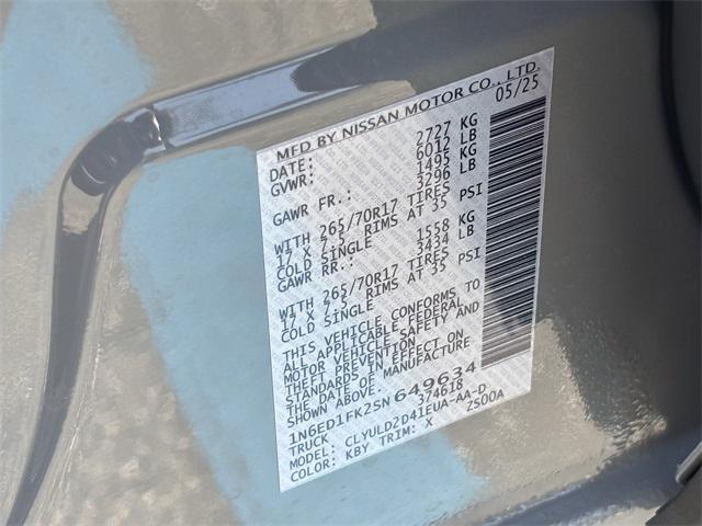 Photo of 2025 Gray Nissan Frontier