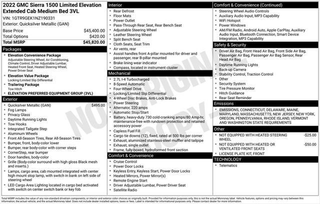 Photo of 2022 Quicksilver Metallic GMC Sierra 1500