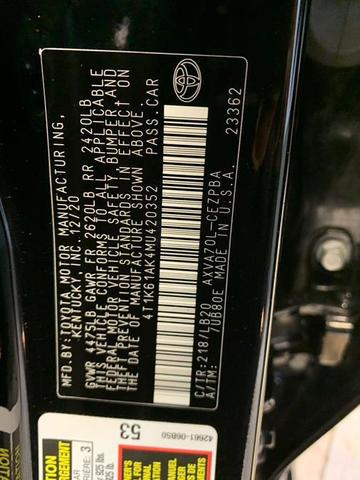 Photo of 2021 Midnight Black Metallic Toyota Camry