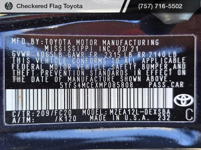 Photo of 2021 Black Sand Pearl Toyota Corolla