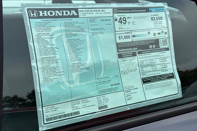 Photo of 2026 Meteorite Gray Metallic Honda Civic Hybrid