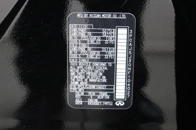Photo of 2022 Black Obsidian INFINITI QX55