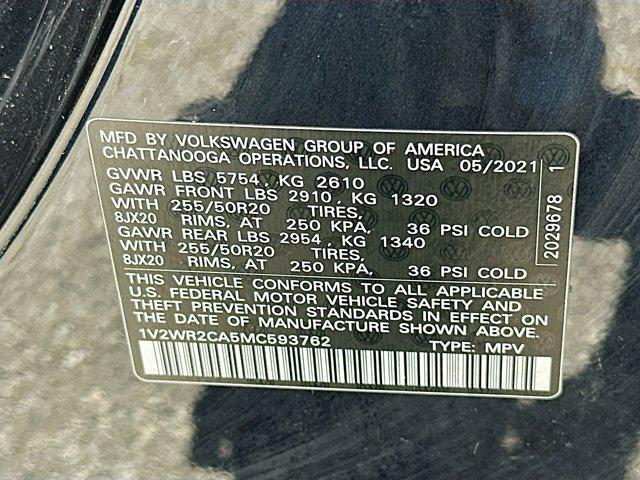 Photo of 2021 Deep Black Volkswagen Atlas