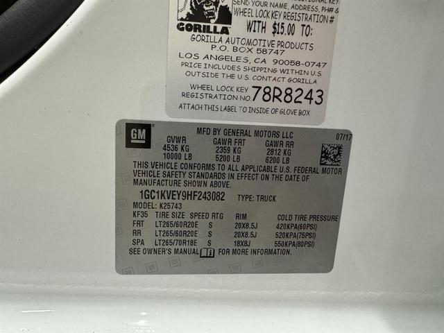 Photo of 2017 Summit White Chevrolet Silverado 2500