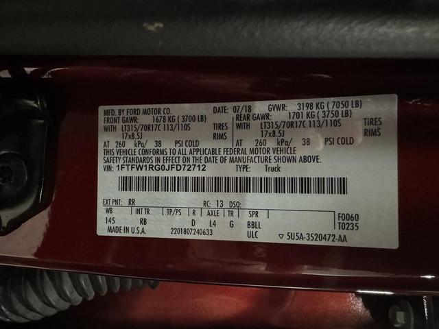 Photo of 2018 Ruby Red Ford F-150
