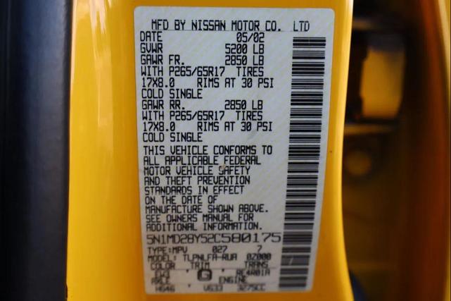 Photo of 2002 Solar Yellow Clearcoat Nissan Xterra