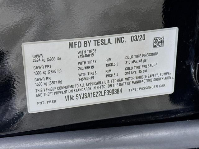 Photo of 2020 Solid Black Tesla Model S