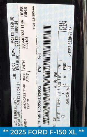 Photo of 2025 Agate Black Metallic Ford F-150