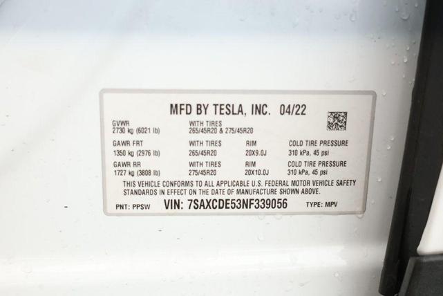 Photo of 2022 Pearl White Multi-Coat Tesla Model X