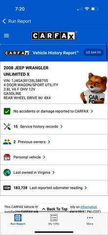 Photo of 2008 Black Jeep Wrangler