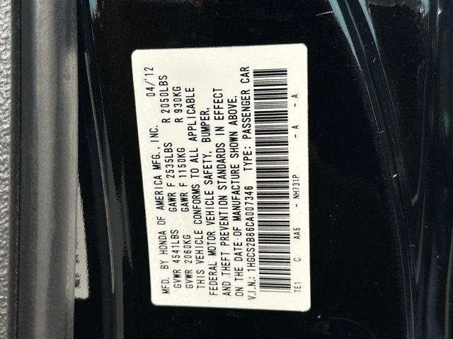 Photo of 2012 Black Honda Accord