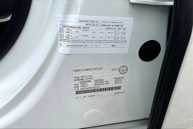 Photo of 2019 White Diamond Pearl Acura MDX