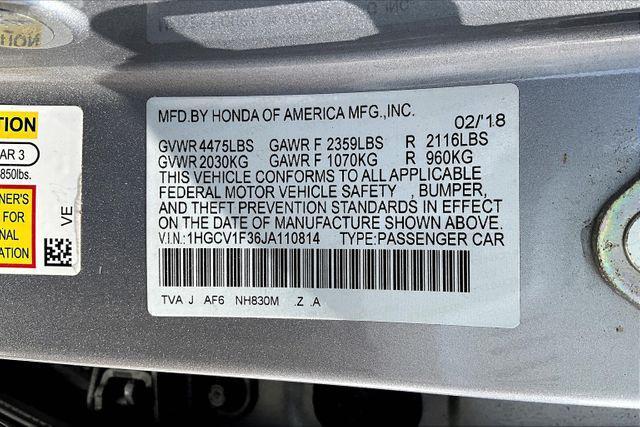 Photo of 2018 Lunar Silver Metallic Honda Accord