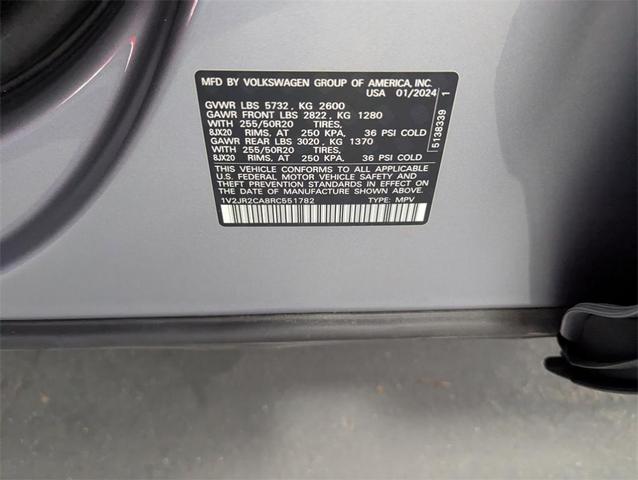 Photo of 2024 Silver Bird Metallic Volkswagen Atlas