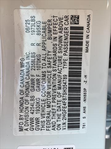 Photo of 2025 Platinum Honda Civic Hybrid