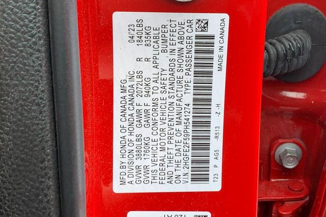 Photo of 2023 Rallye Red Honda Civic