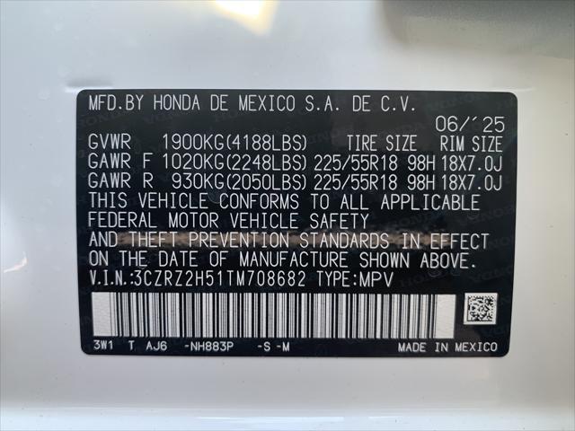 Photo of 2026 Platinum Honda HR-V