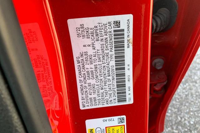 Photo of 2022 Rallye Red Honda Civic