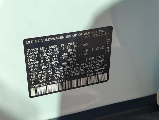 Photo of 2026 opal white pearl Volkswagen Atlas