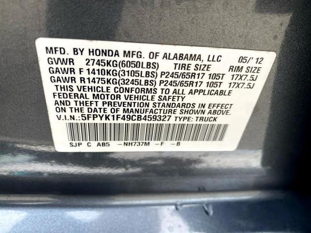 Photo of 2012 Polished Metal Metallic Honda Ridgeline
