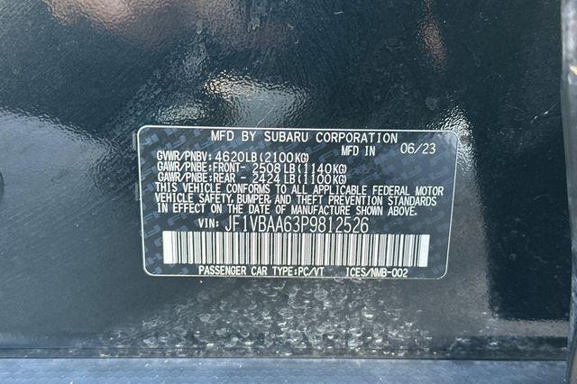 Photo of 2023 Crystal Black Silica Subaru WRX
