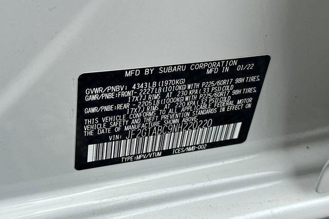 Photo of 2022 Crystal White Pearl Subaru Crosstrek