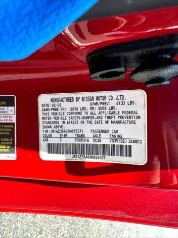 Photo of 2006 Red Nissan 350Z