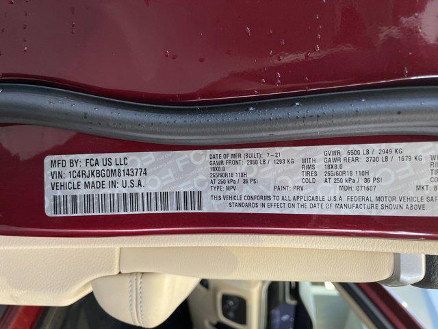 Photo of 2021 Velvet Red Pearlcoat Jeep Grand Cherokee L