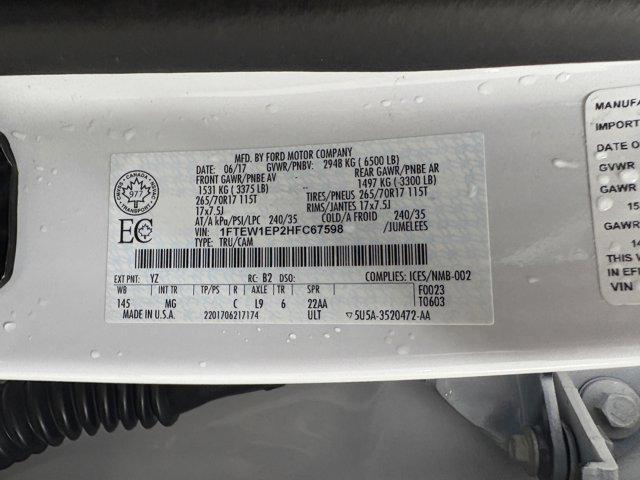 Photo of 2017 Oxford White Ford F-150