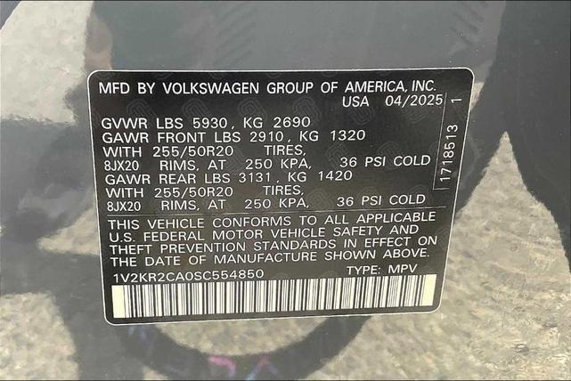 Photo of 2025 Pure Gray Volkswagen Atlas