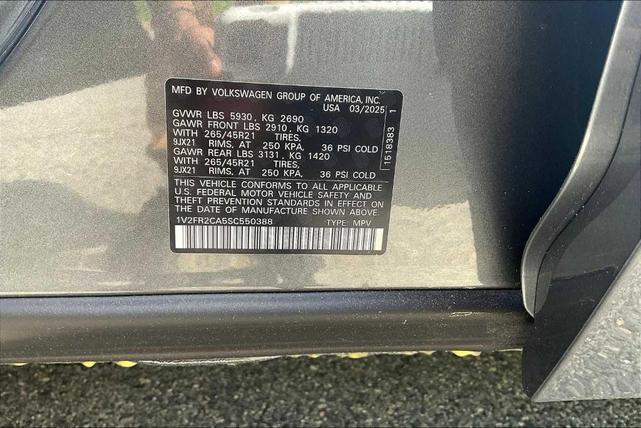 Photo of 2025 Platinum Gray Metallic Volkswagen Atlas