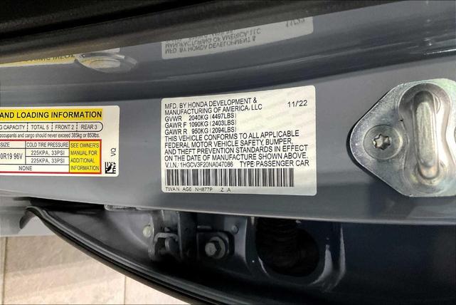 Photo of 2022 Sonic Gray Pearl Honda Accord Hybrid