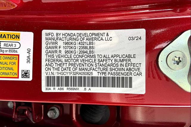 Photo of 2024 Radiant Red Metallic Honda Accord