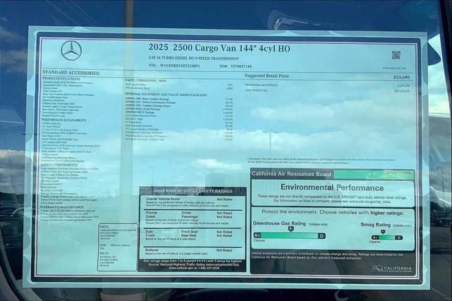 Photo of 2025 Arctic White Mercedes-Benz Sprinter 2500