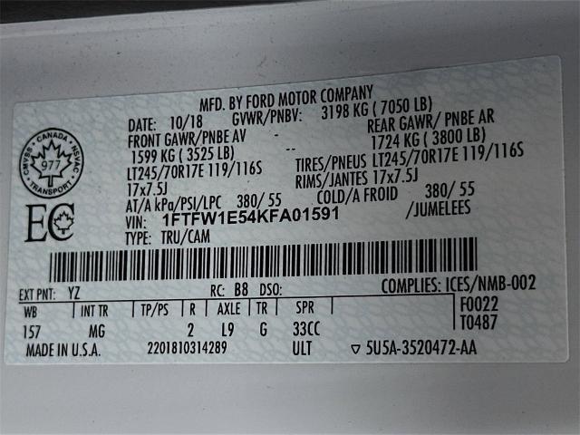 Photo of 2019 White Ford F-150