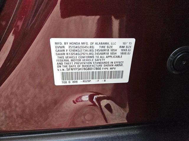 Photo of 2016 Dark Cherry Pearl Honda Pilot
