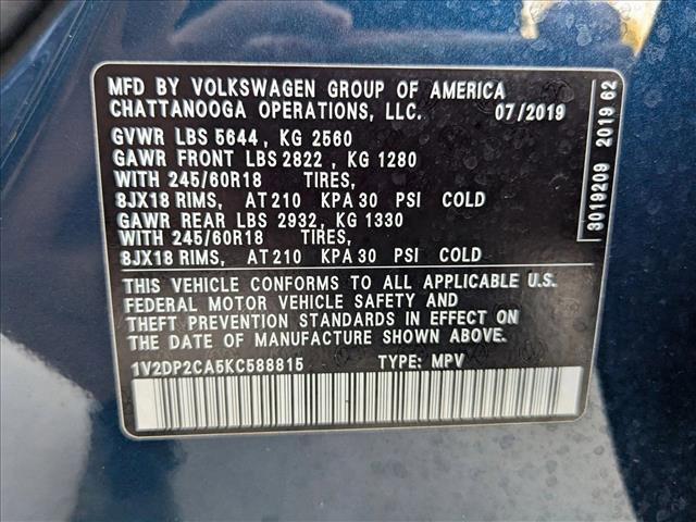 Photo of 2019 Pacific Blue Metallic Volkswagen Atlas
