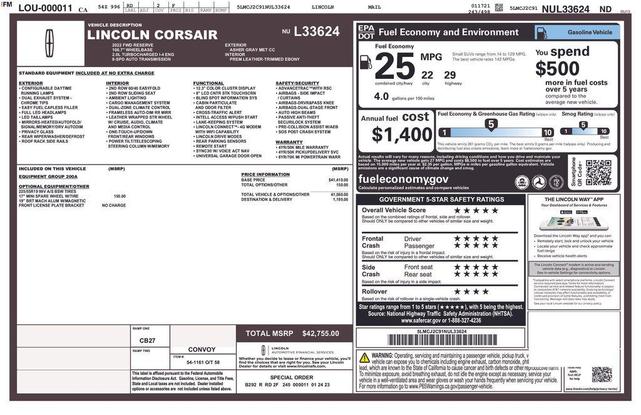 Photo of 2022 Asher Gray Metallic Clearcoat Lincoln Corsair