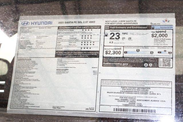 Photo of 2025 Phantom Black Hyundai SANTA FE