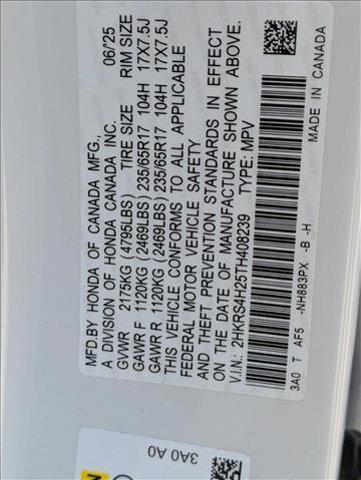 Photo of 2026 Platinum White Pearl Honda CR-V