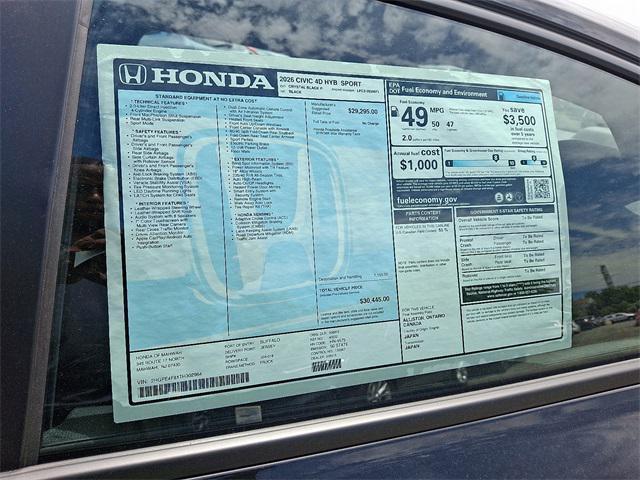 Photo of 2026 Crystal Black Honda Civic Hybrid