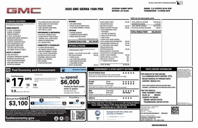 Photo of 2025 Summit White GMC Sierra 1500